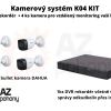 Kamerový systém K04 KIT  DVR rekordér + 4 ks kamera pro vzdálený monitoring vaší brány